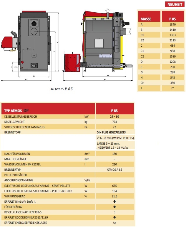 ATMOS Heizkessel fr Pellet